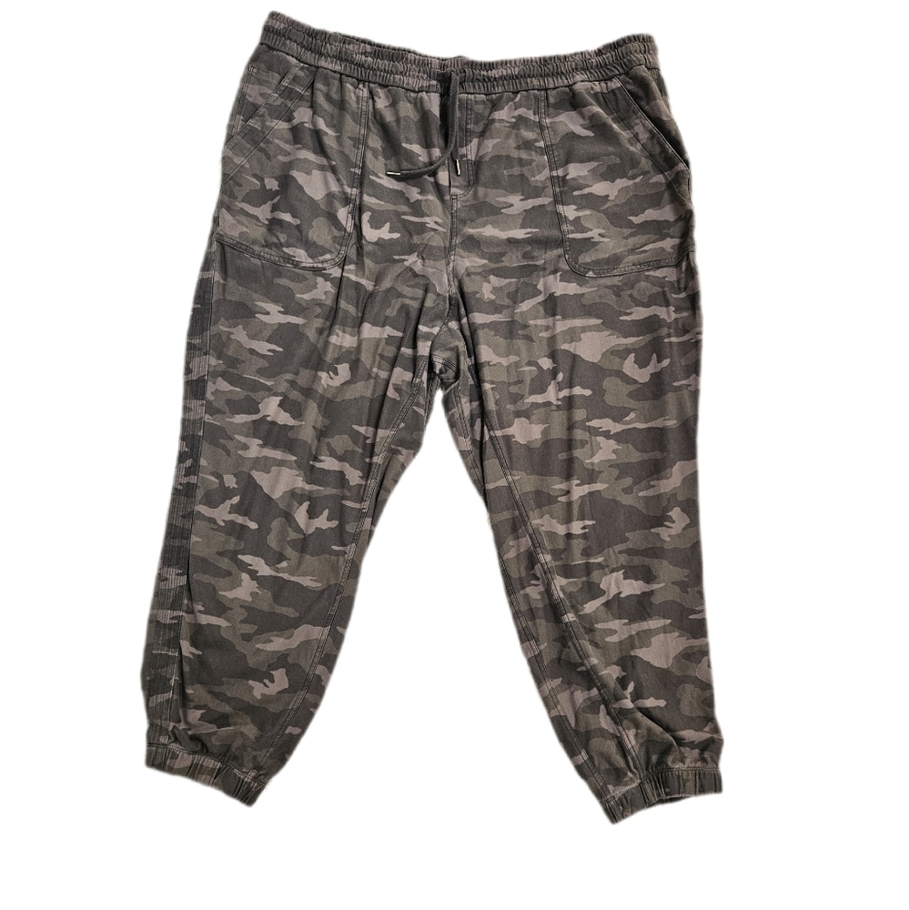 Athleta Farallon Jogger Pants Camo Green Womens Plus Size 26 Pockets